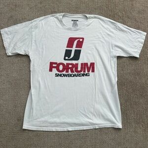 Forum Snowboards Vintage White Tee for Men